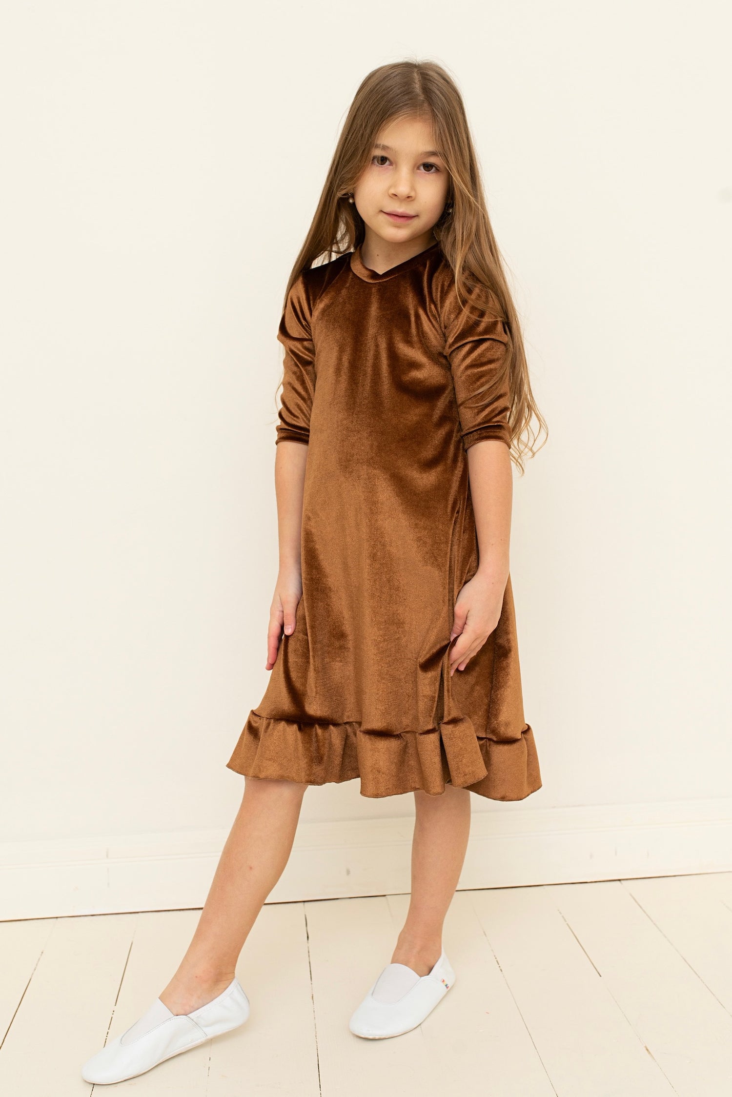 Velvet Flower Girl Dress