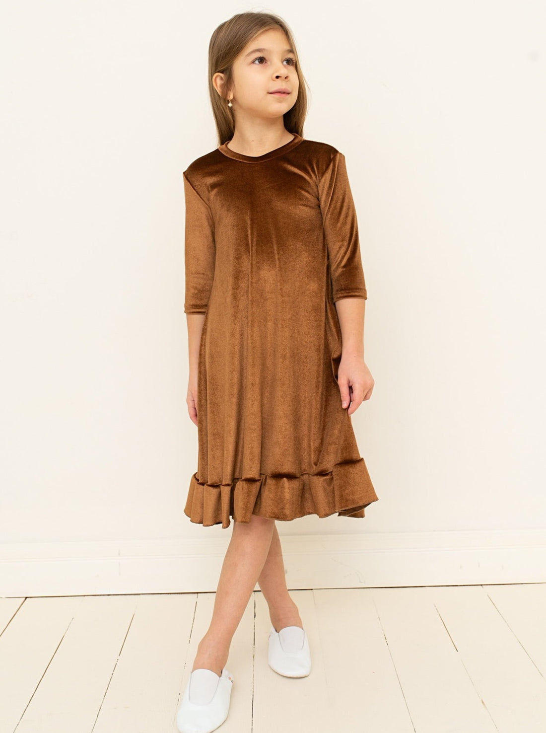 Velvet Flower Girl Dress