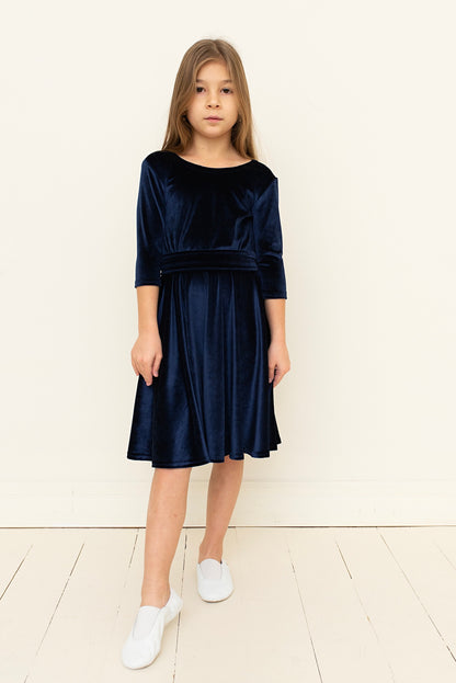 Princess Velvet Flower Girl Dress