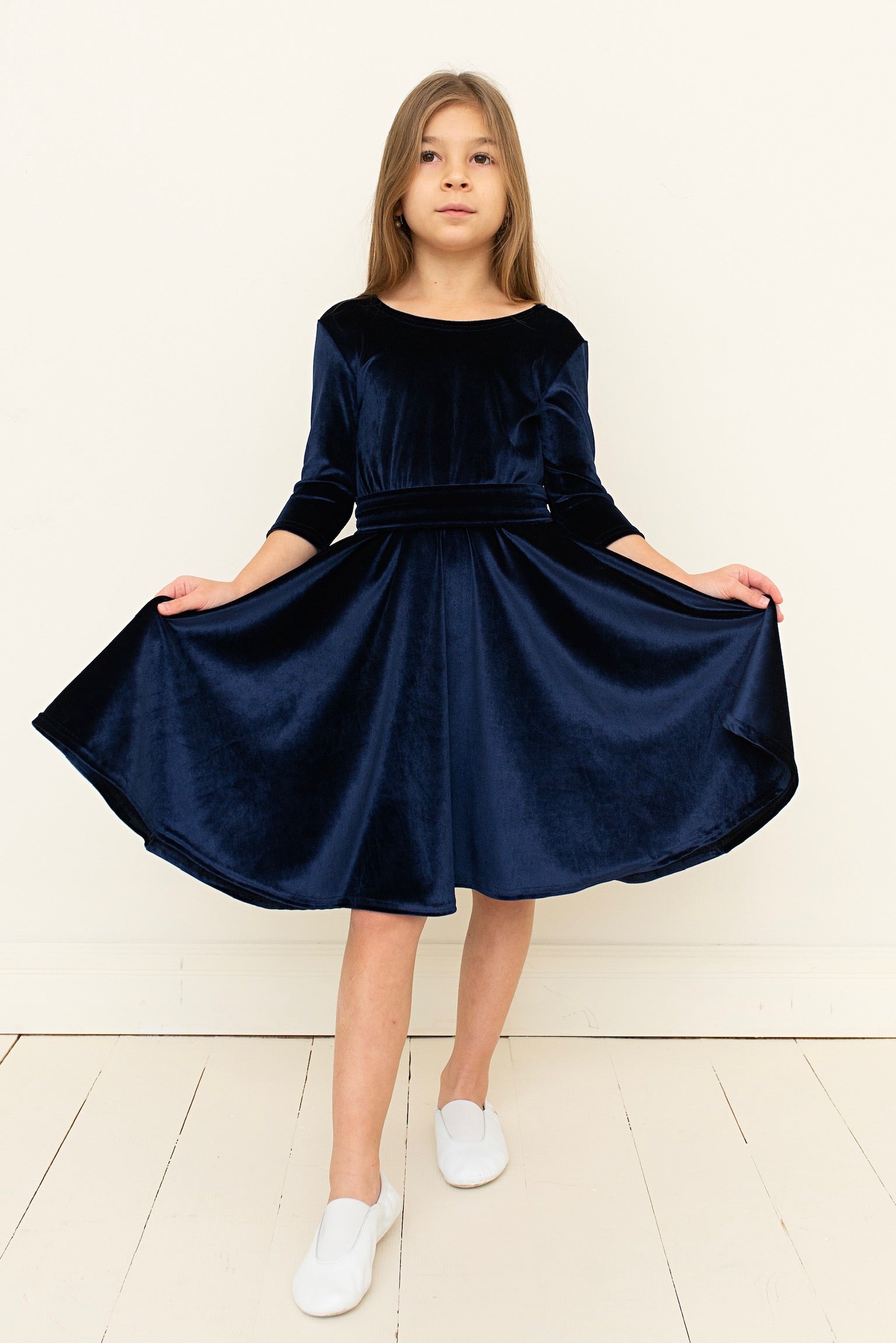 Princess Velvet Flower Girl Dress