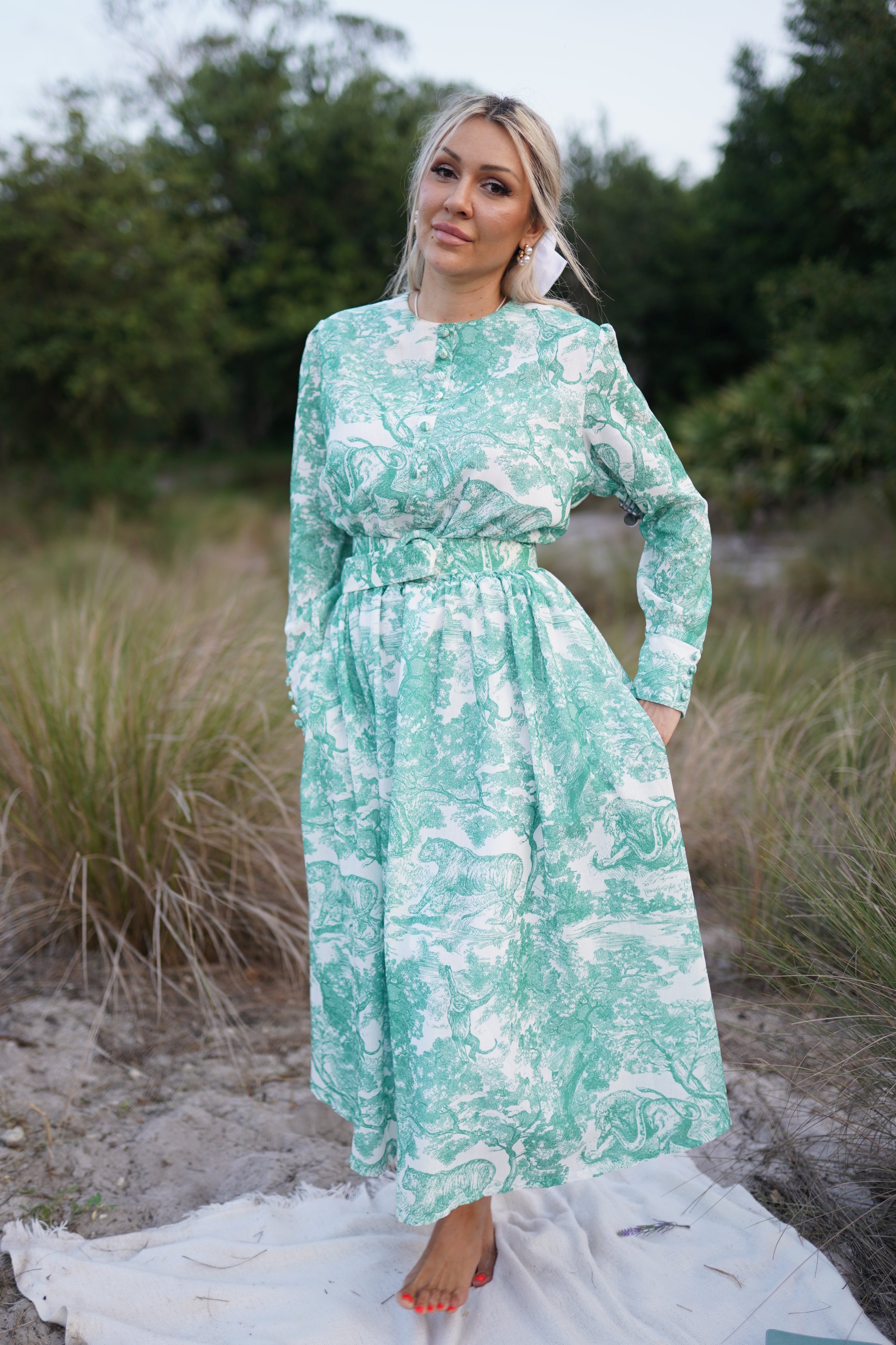 Grace Toile Floral Dress