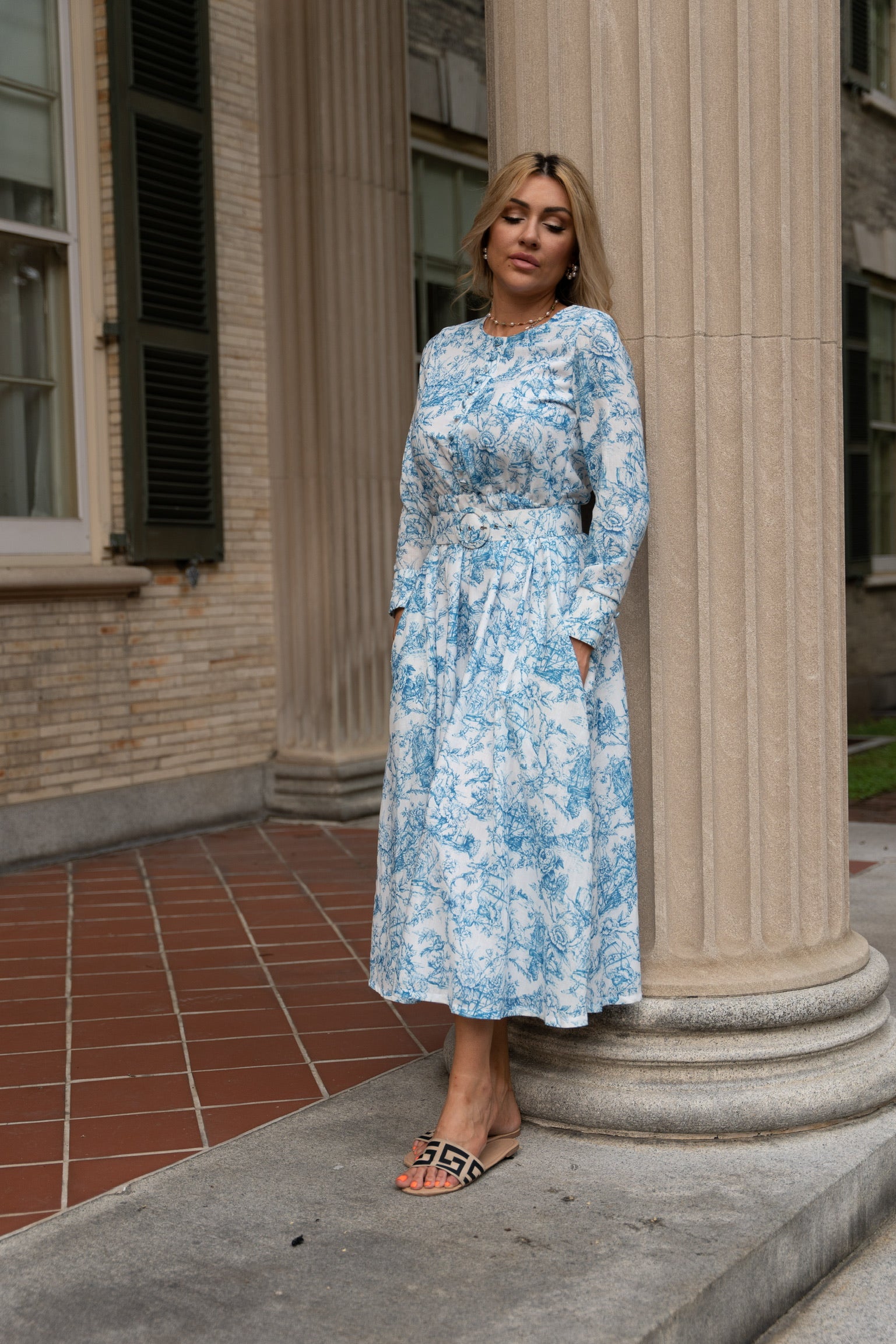 Grace Toile Floral Dress