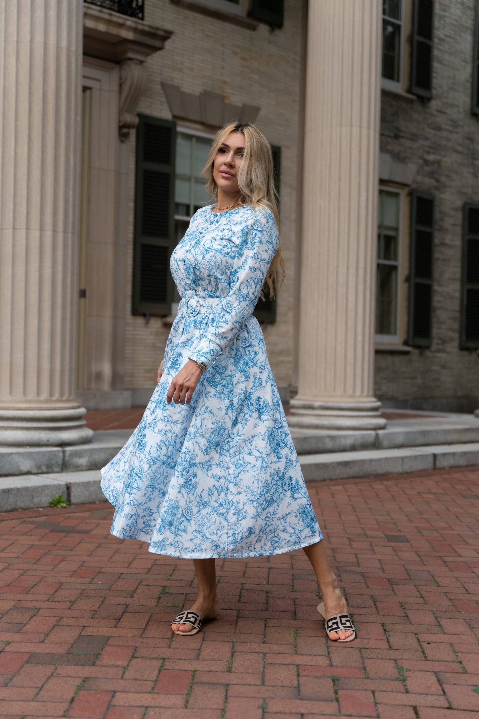 Grace Toile Floral Dress