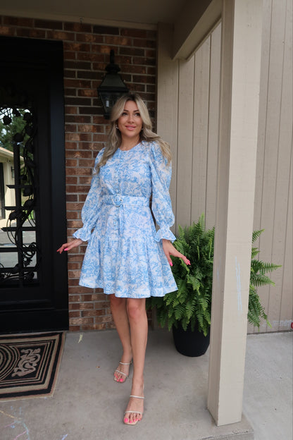 Daisy Linen Puff Sleeve Dress