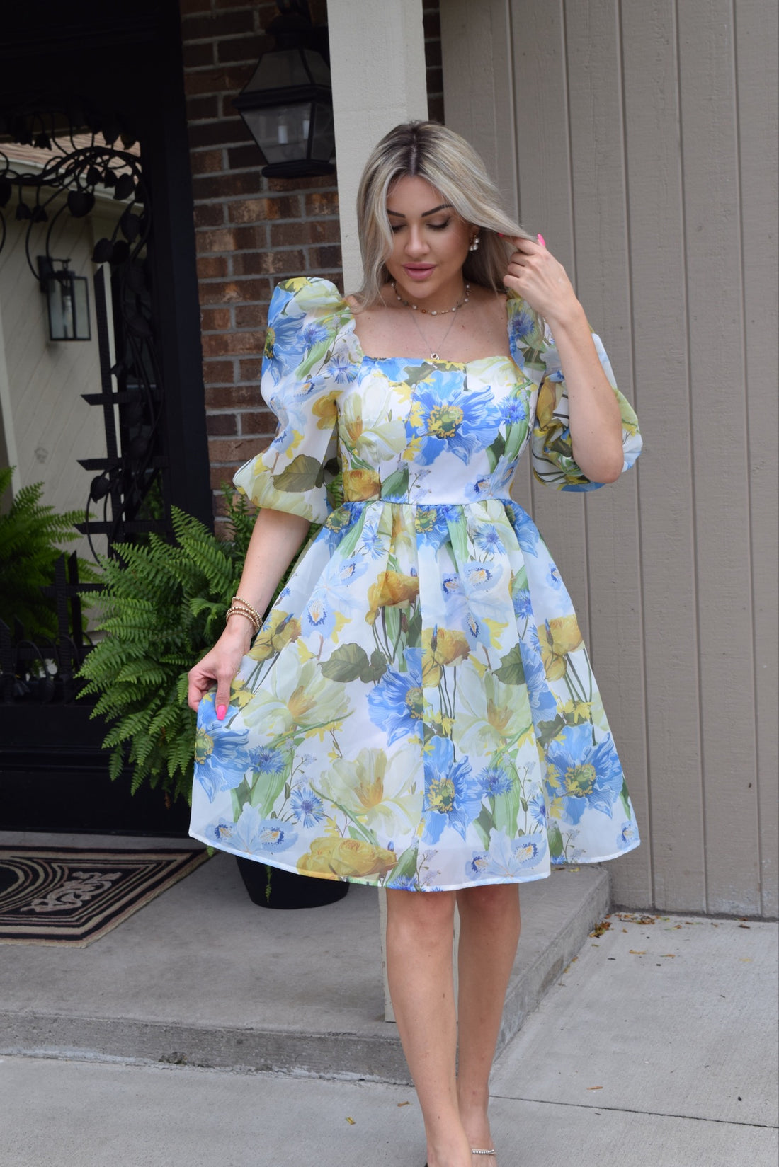 Kim Cotton Puff Sleeve Dress