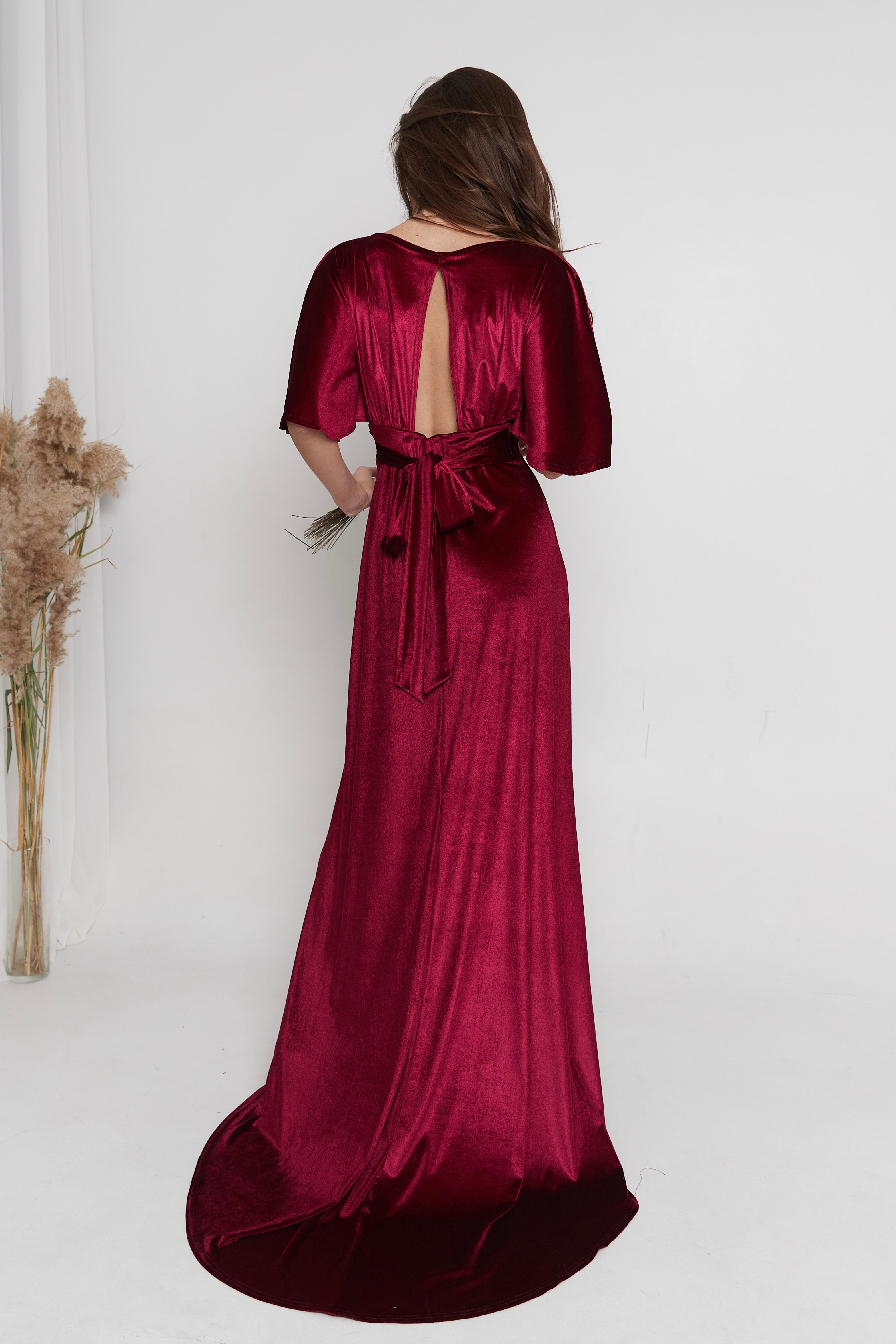 Velvet A-line High Waist Dress