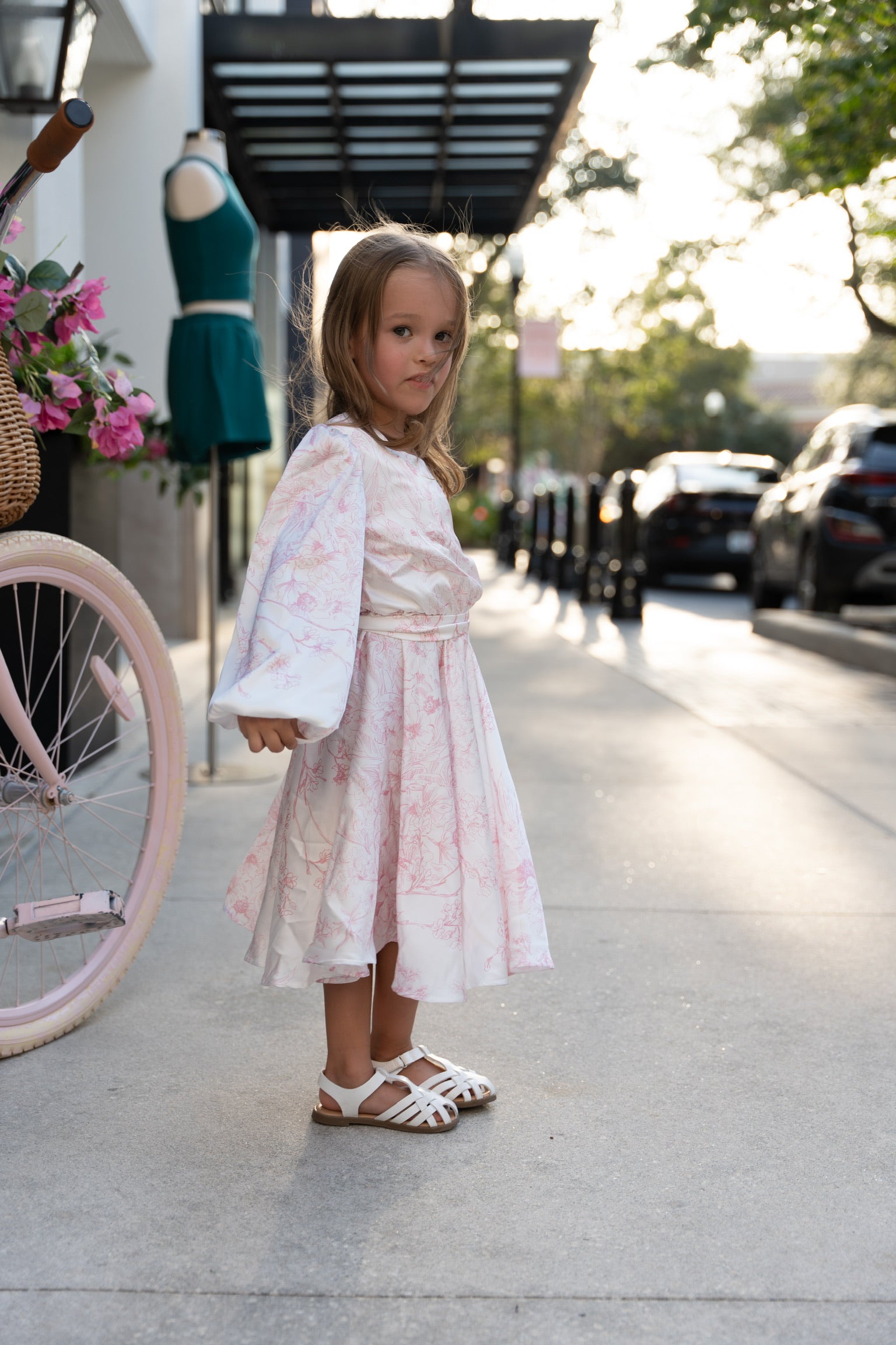 Pink Flower Girl Dress