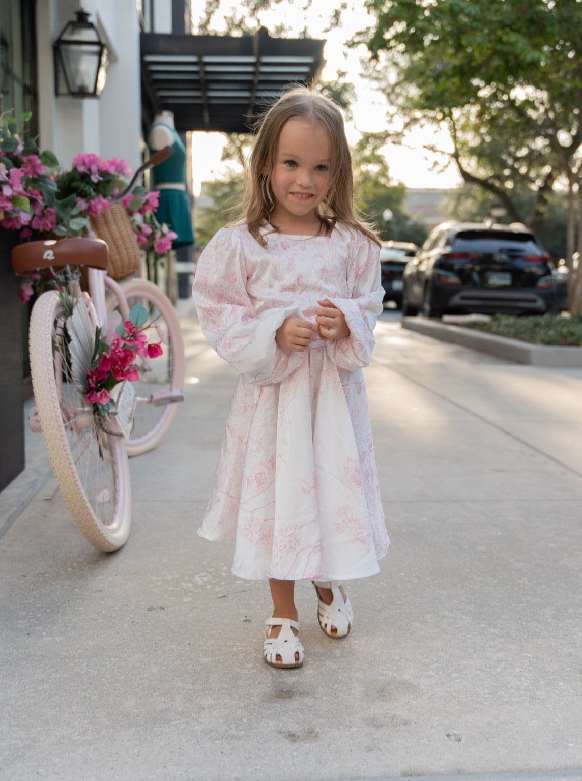 Pink Flower Girl Dress