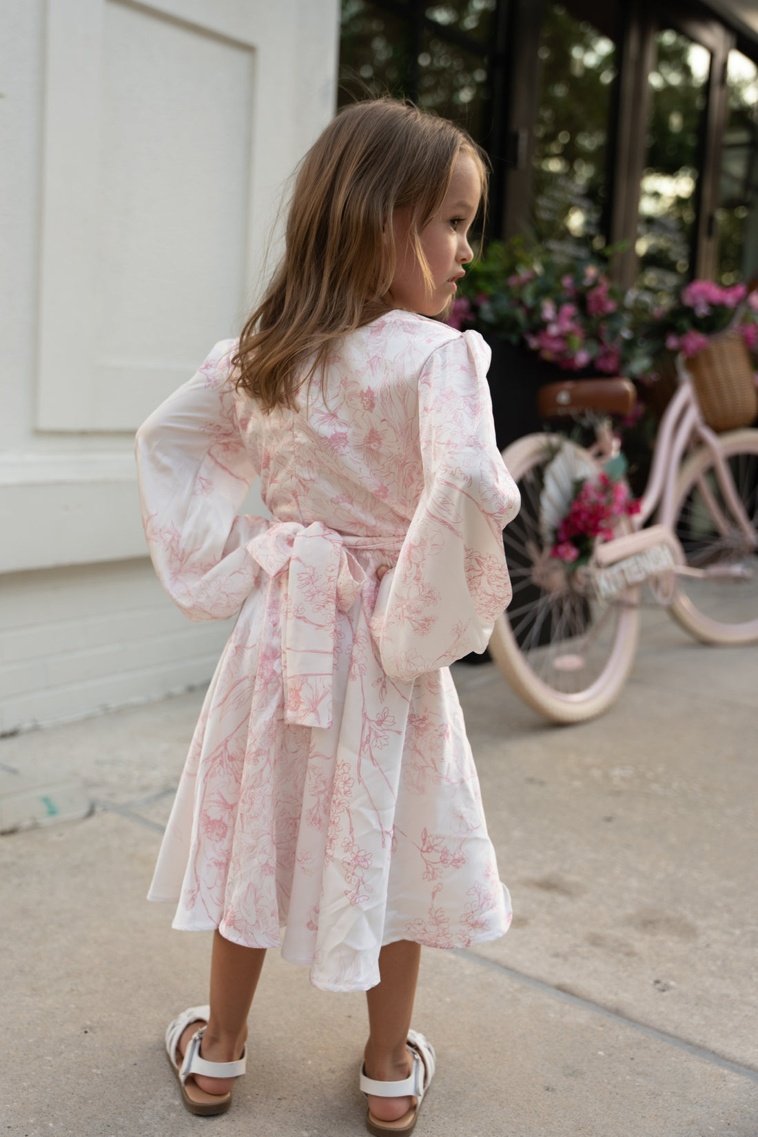 Pink Flower Girl Dress