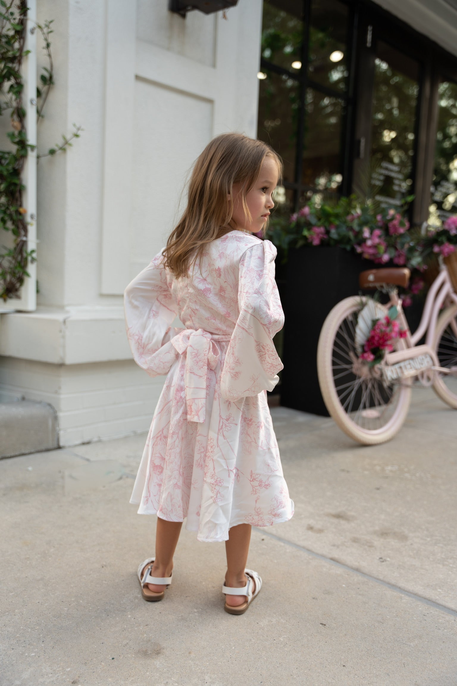 Pink Flower Girl Dress