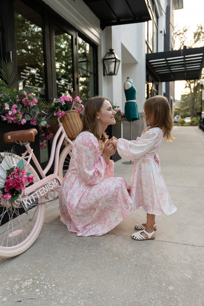 Pink Flower Girl Dress