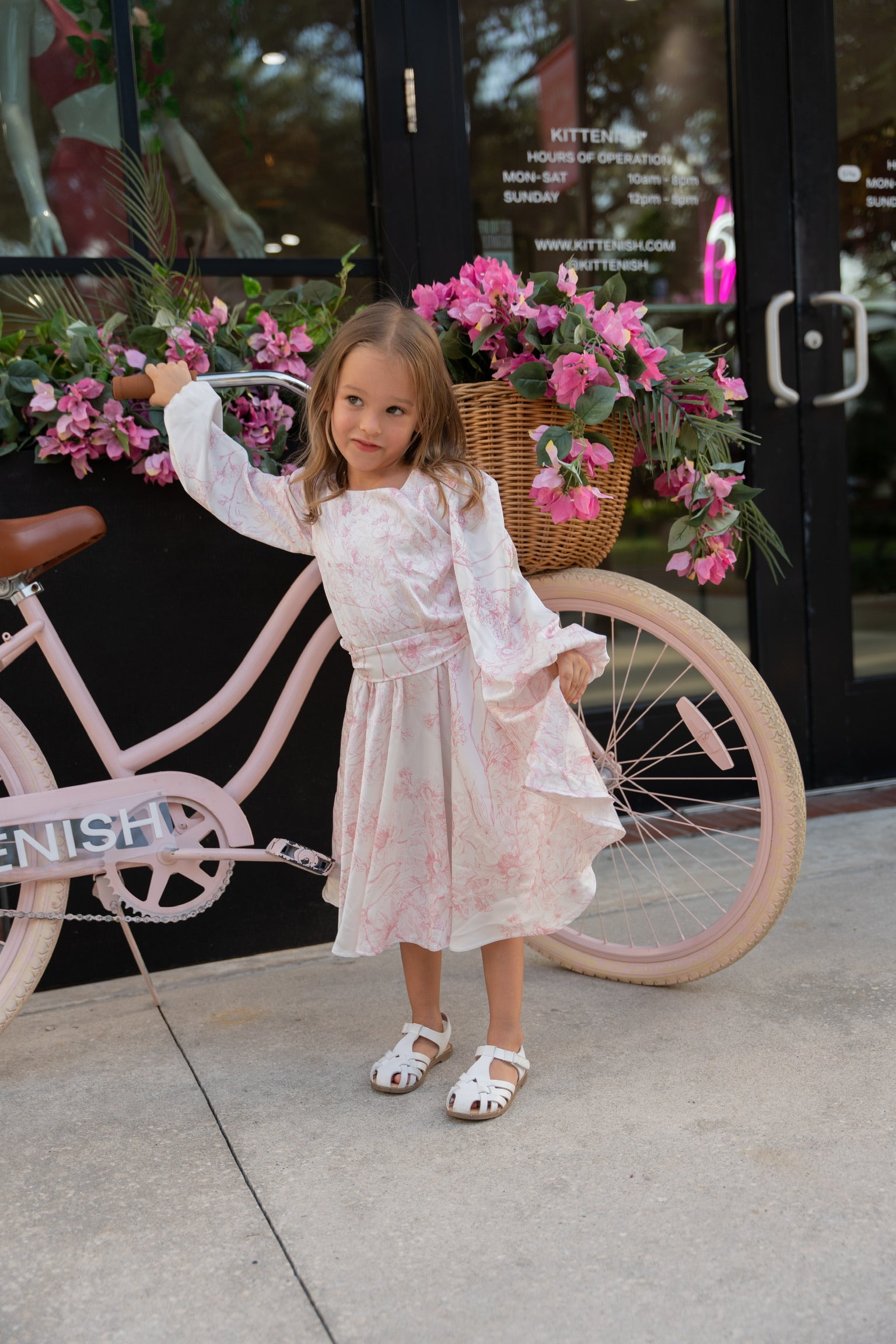 Pink Flower Girl Dress