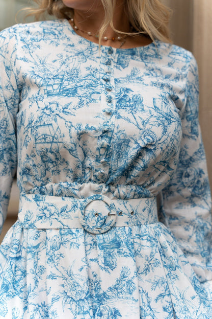 Grace Toile Floral Dress