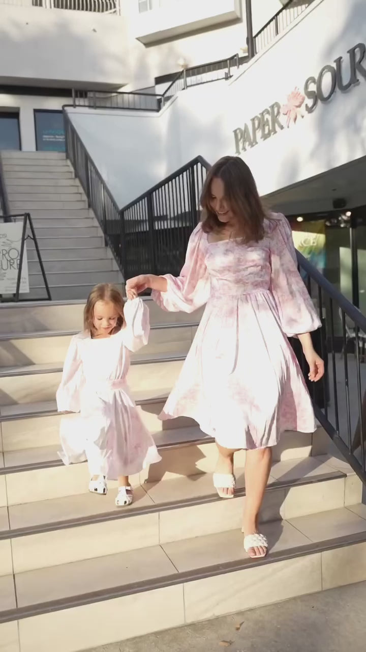 Pink Flower Girl Dress